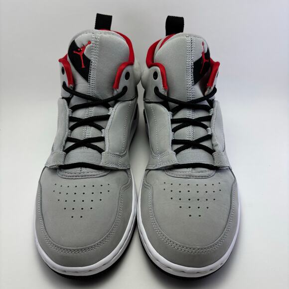 JORDAN “Fadeaway” Grey/White-University Red Colorway Shoes Men’s Shoes Size 7 - Picture 4 of 12